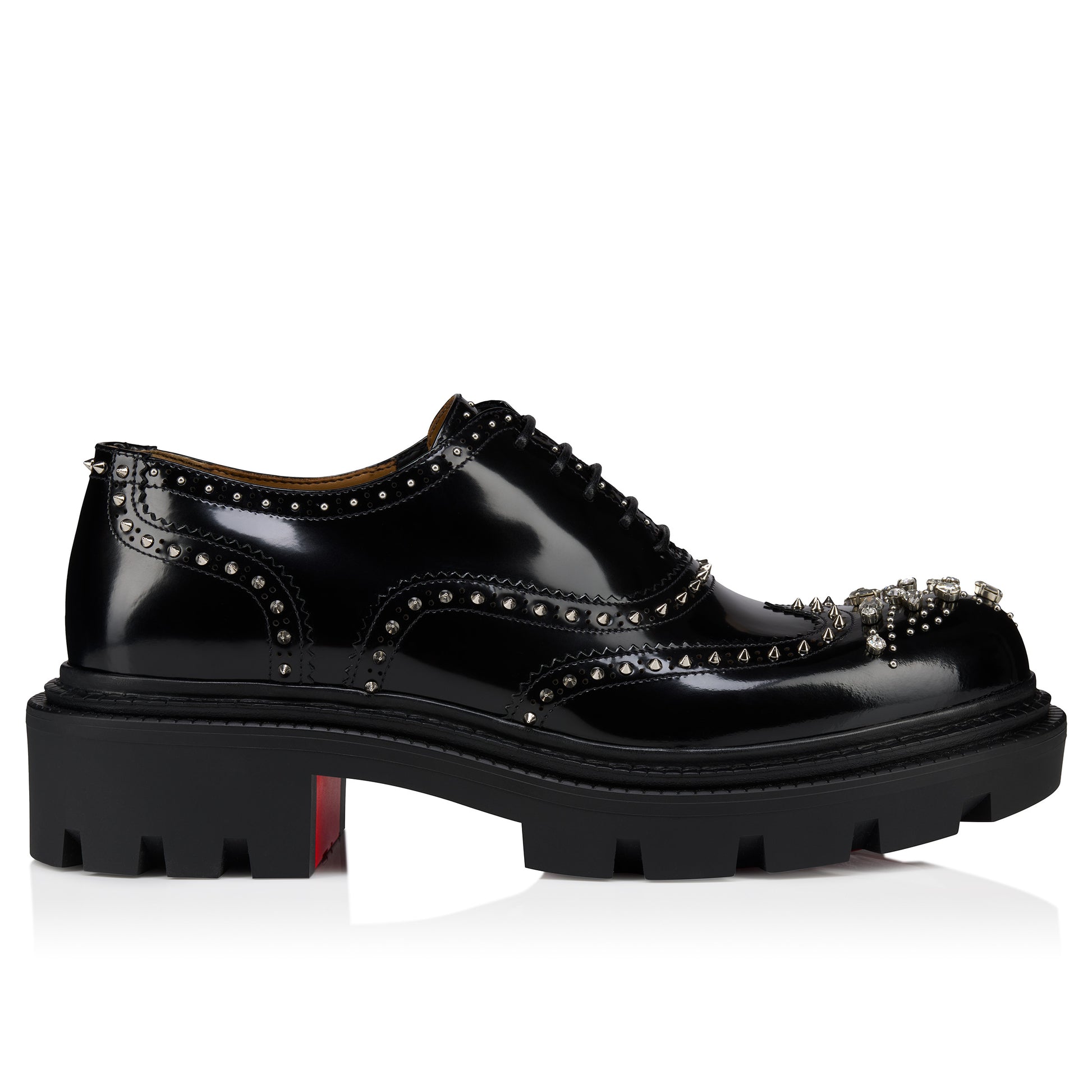 Christian Louboutin College Strass Men Shoes | Color Black