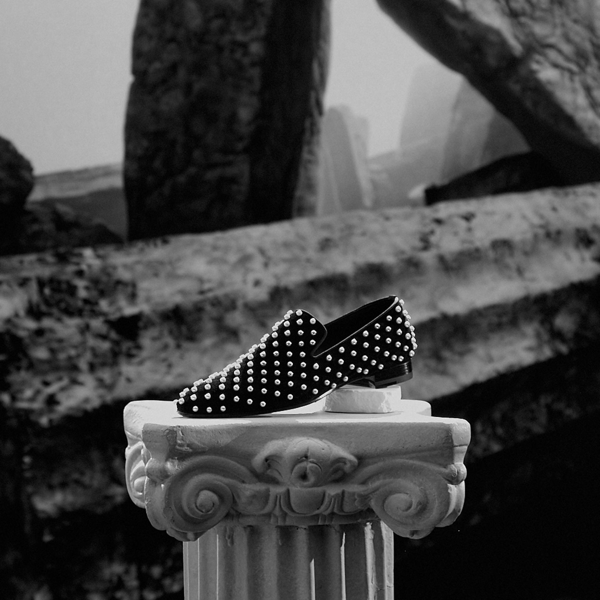 Christian Louboutin Dandelion Perles Men Shoes | Color Black