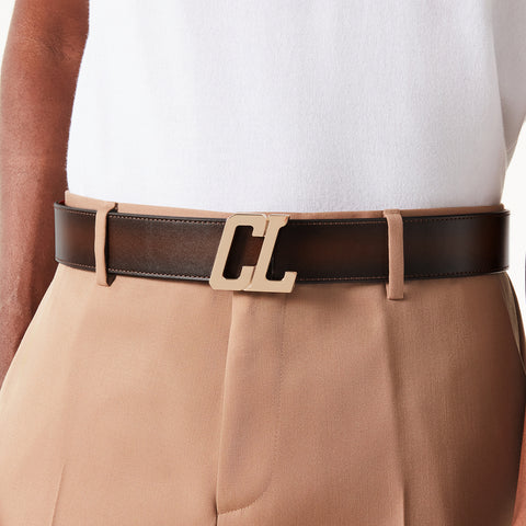 Christian Louboutin Happy Rui Cl Logo Belt Buckle Men Belts | Color Gold