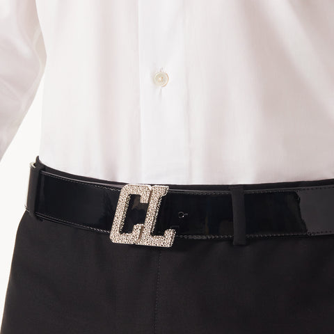 Christian Louboutin Happy Rui Cl Logo Belt Buckle Men Belts | Color Silver