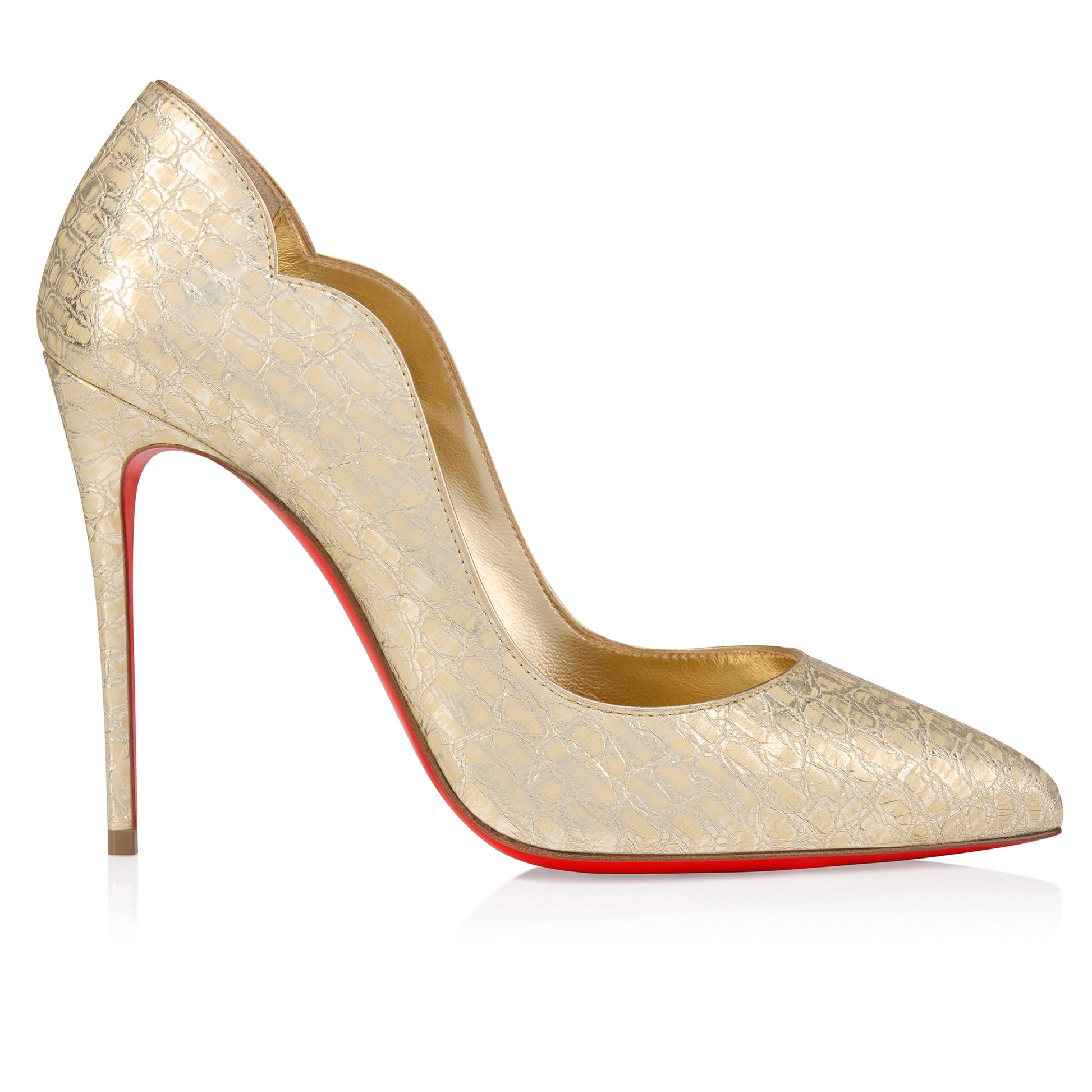 Christian Louboutin Hot Chick Women Shoes | Color Gold