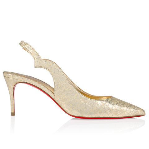 Christian Louboutin Hot Chick Sling Women Shoes | Color Gold