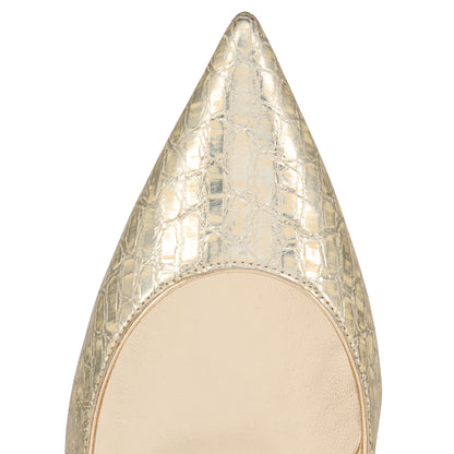 Christian Louboutin Hot Chick Sling Women Shoes | Color Gold