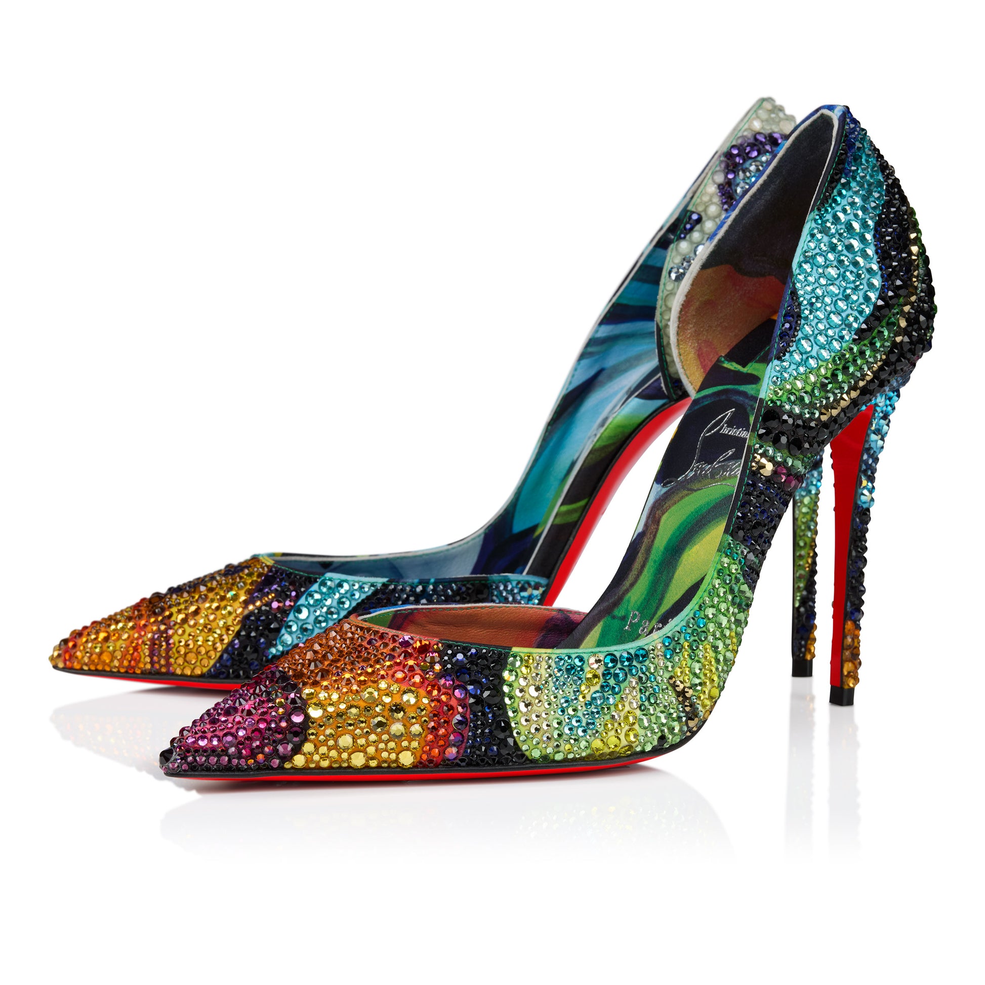Christian Louboutin Iriza Flower Strass Women Shoes | Color Multicolor