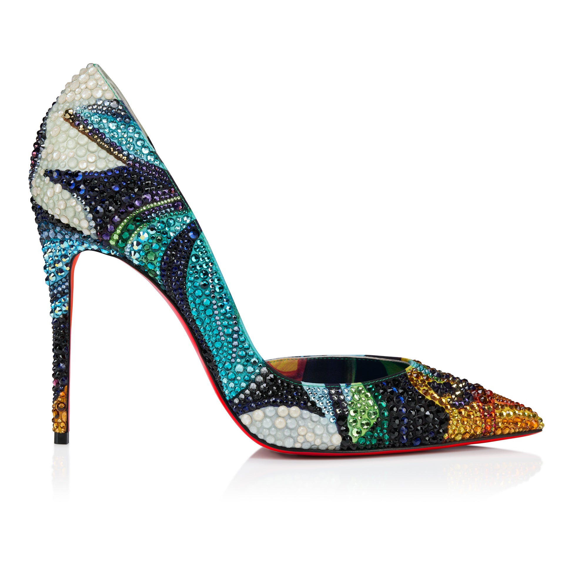 Christian Louboutin Iriza Flower Strass Women Shoes | Color Multicolor
