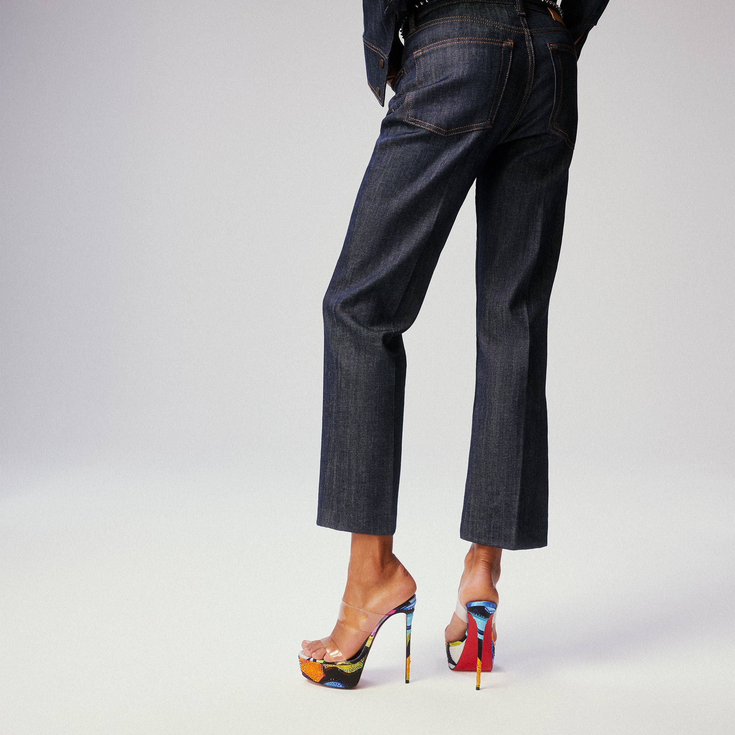 Christian Louboutin Just Nothing Alta Flower Strass Women Shoes | Color Multicolor