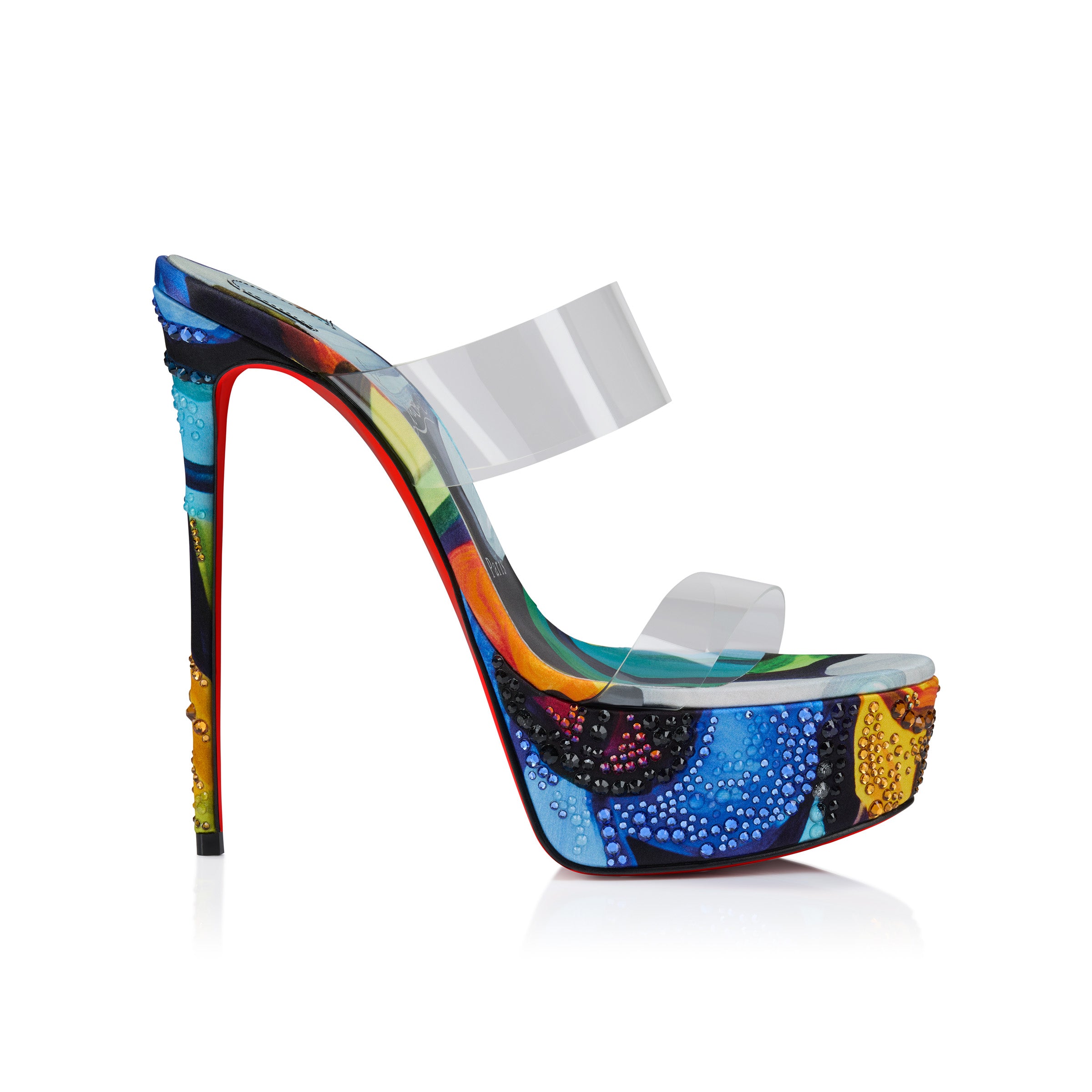 Christian Louboutin Just Nothing Alta Flower Strass Women Shoes | Color Multicolor