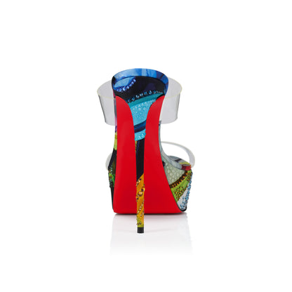 Christian Louboutin Just Nothing Alta Flower Strass Women Shoes | Color Multicolor