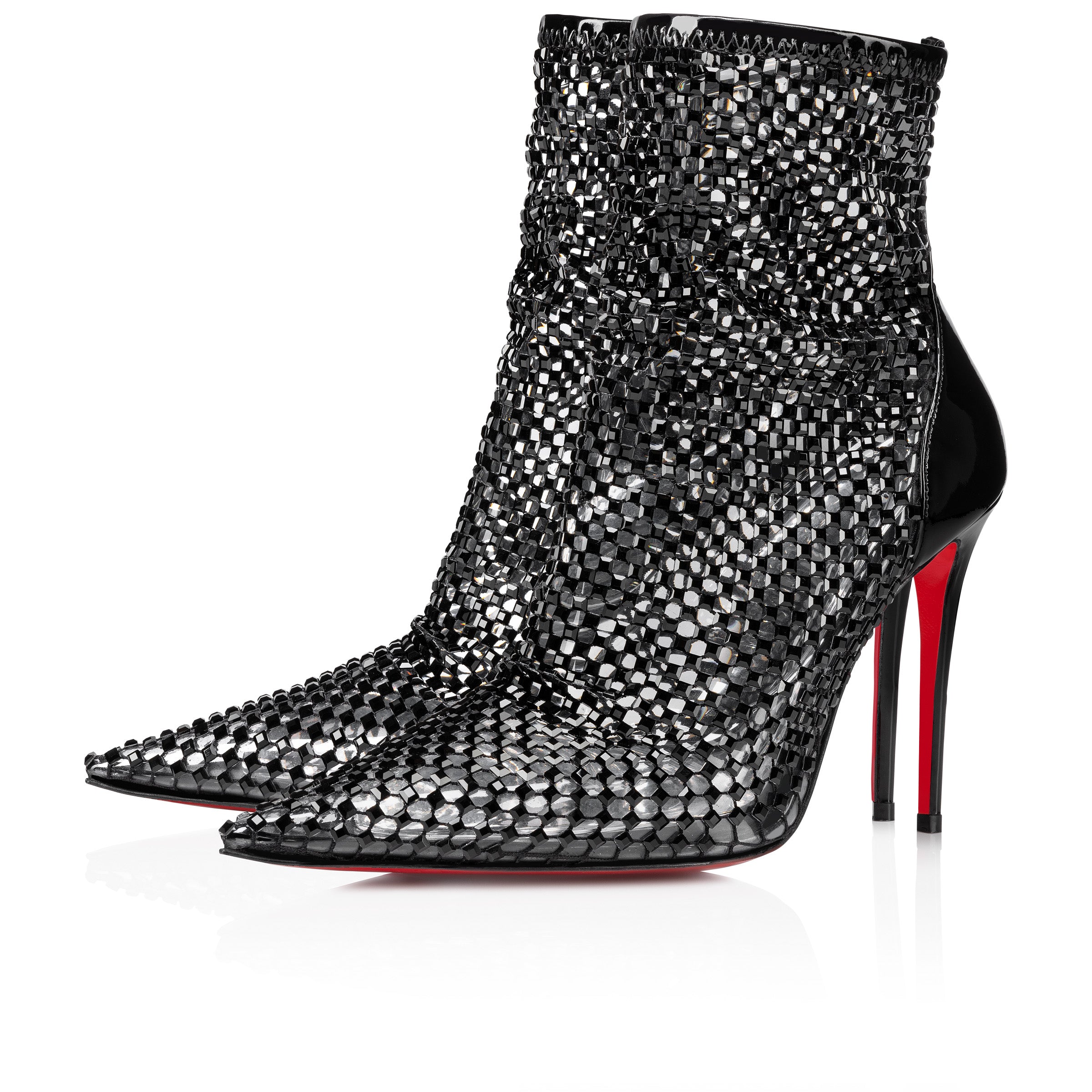 Christian Louboutin Kate Max Booty Mesh Strass Women Shoes | Color Black