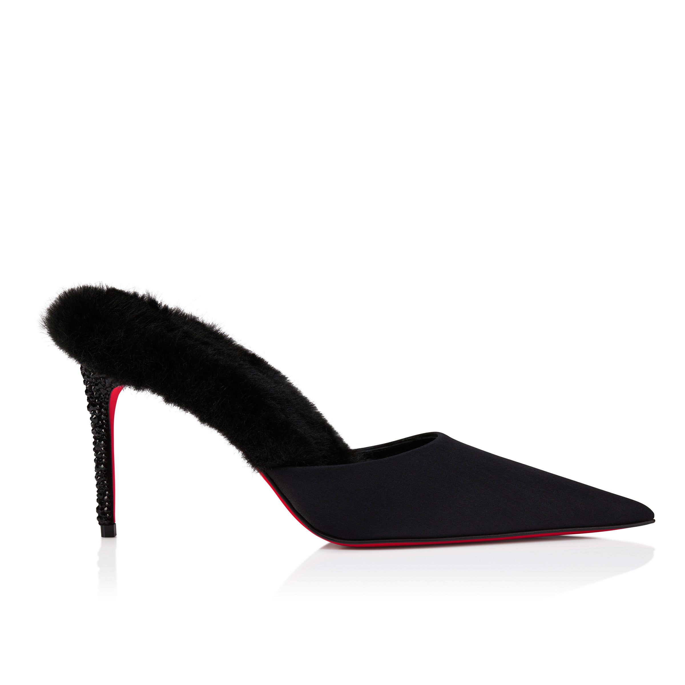 Christian Louboutin Km Fur Women Shoes | Color Black