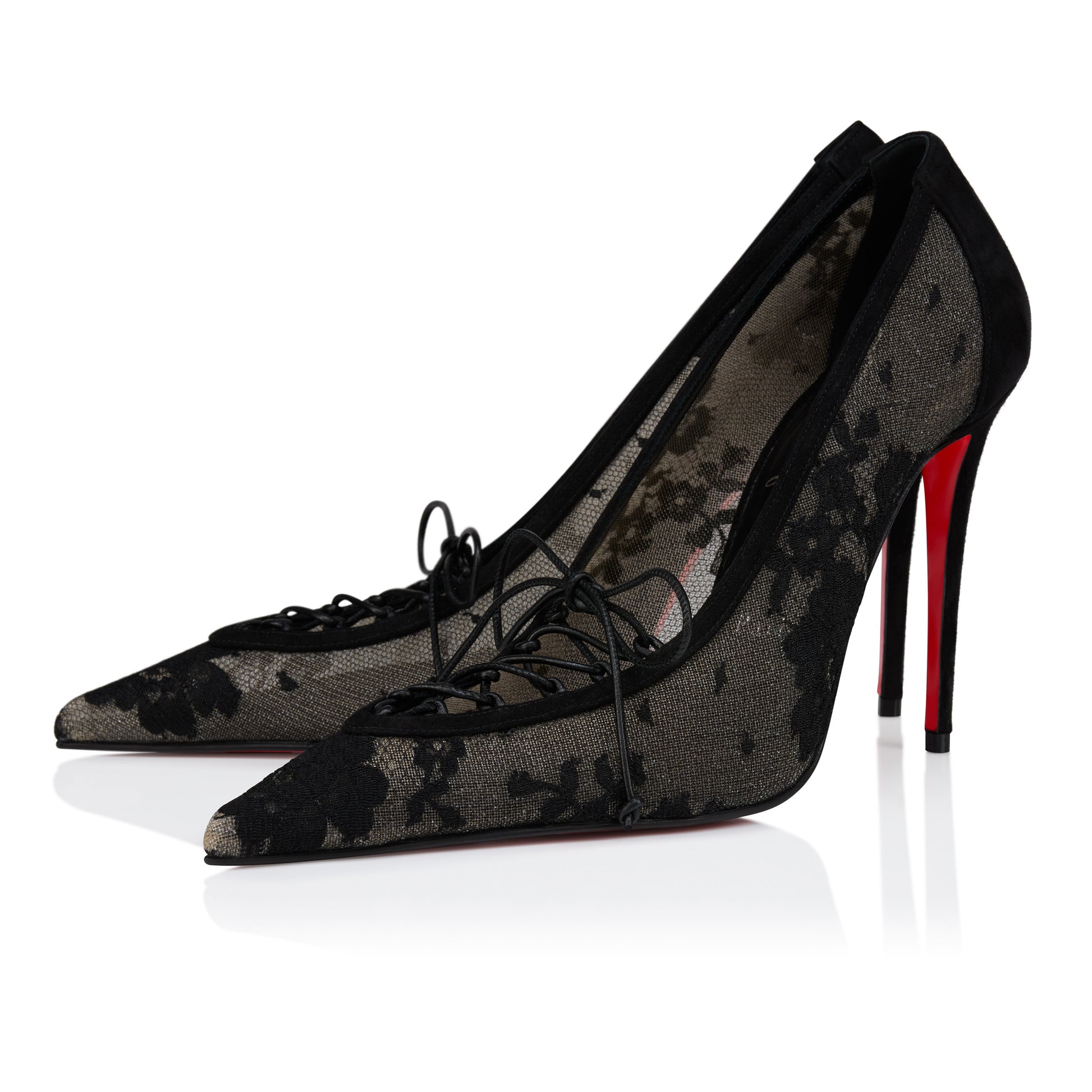 Christian Louboutin Km Lace Women Shoes | Color Black