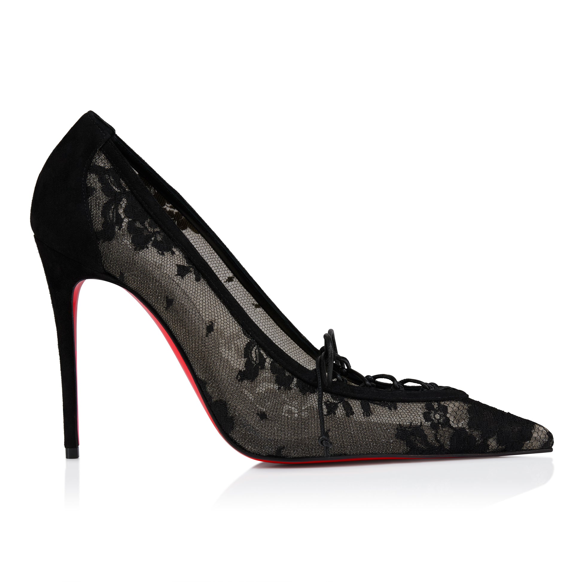 Christian Louboutin Km Lace Women Shoes | Color Black