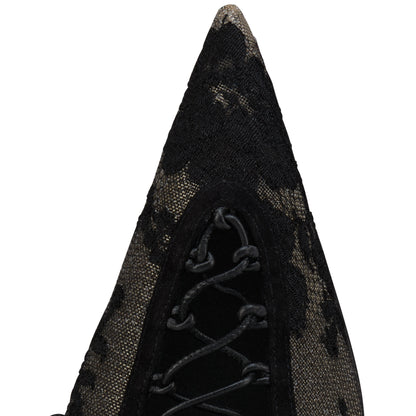 Christian Louboutin Km Lace Women Shoes | Color Black