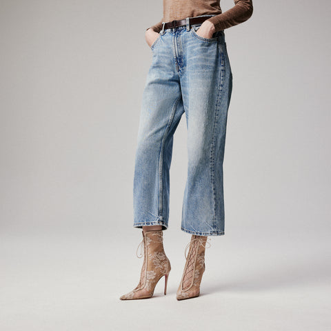 Christian Louboutin Km Lace Booty Women Shoes | Color Pink