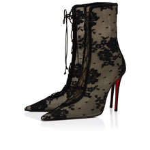 Load image into Gallery viewer, Christian Louboutin Km Lace Booty Women Shoes | Color Black
