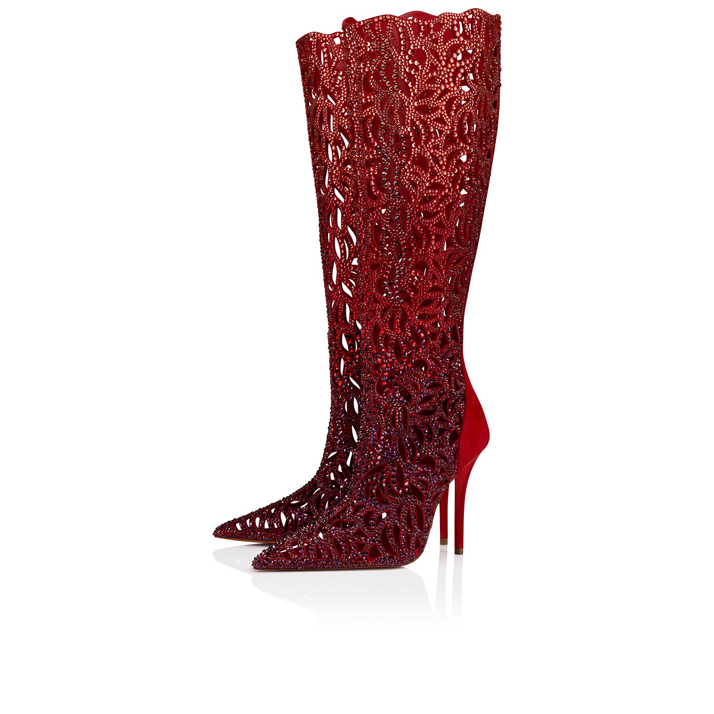 Christian Louboutin Lasera Strass Botta Women Shoes | Color Red