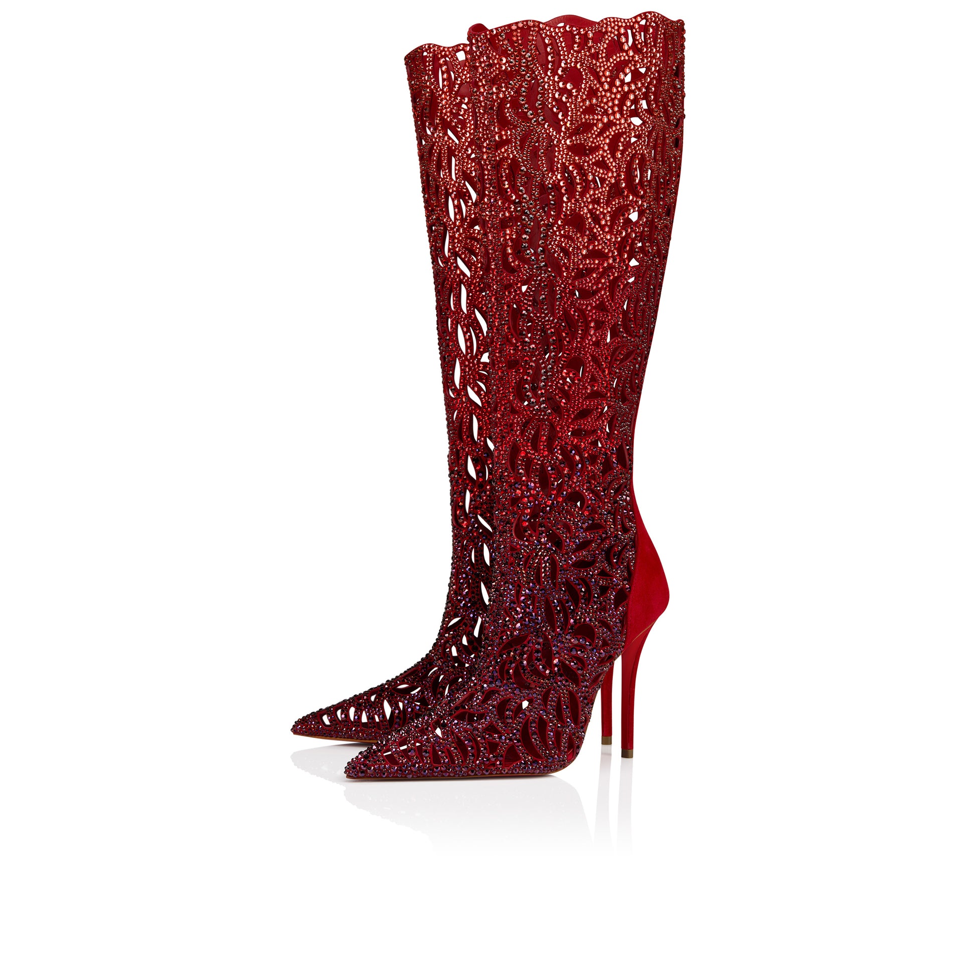 Christian Louboutin Lasera Strass Botta Women Shoes | Color Red