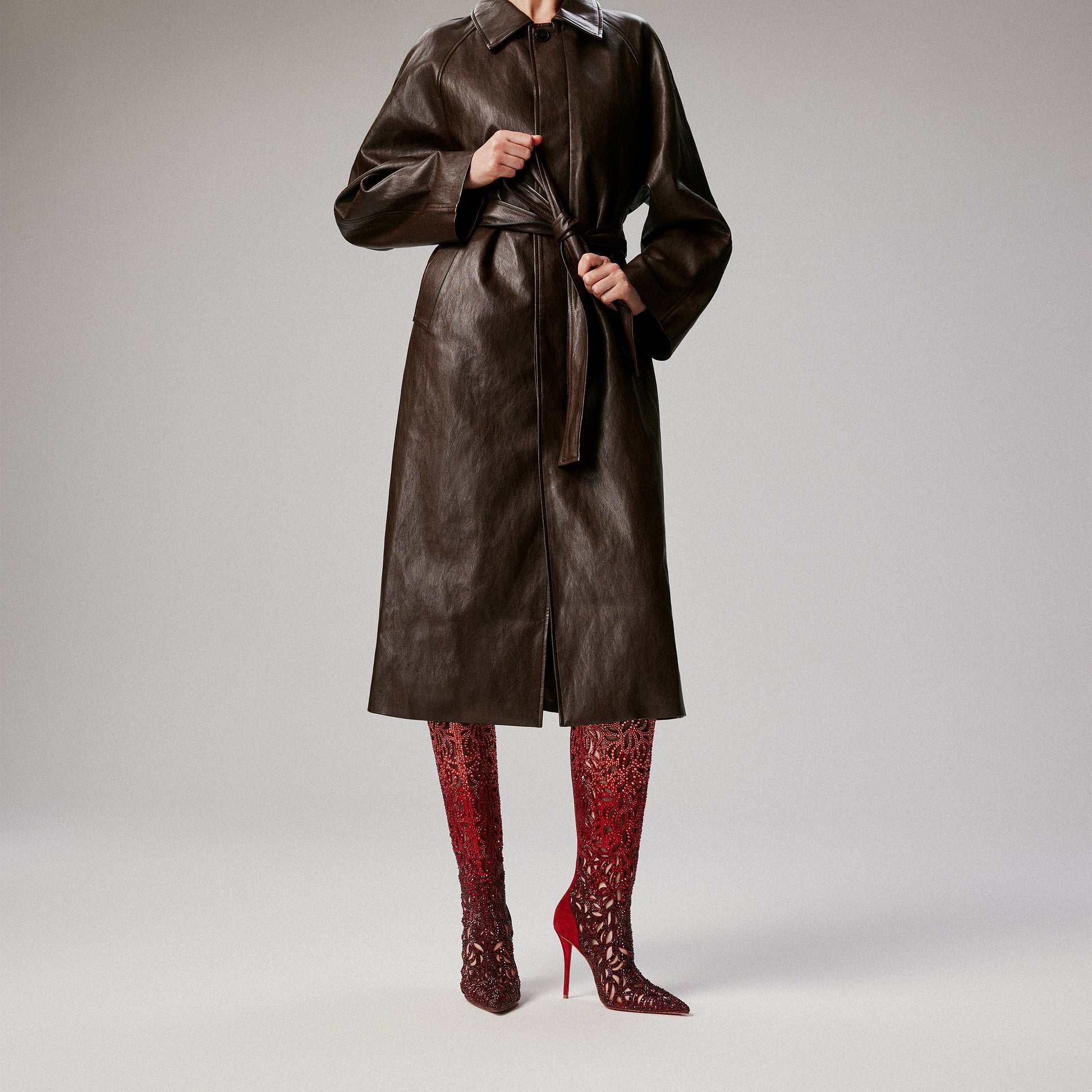 Christian Louboutin Lasera Strass Botta Women Shoes | Color Red