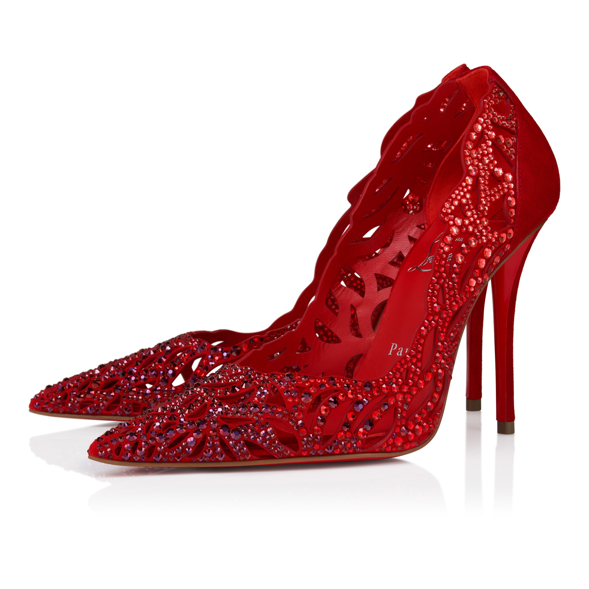 Christian Louboutin Lasera Strass Pump Women Shoes | Color Red