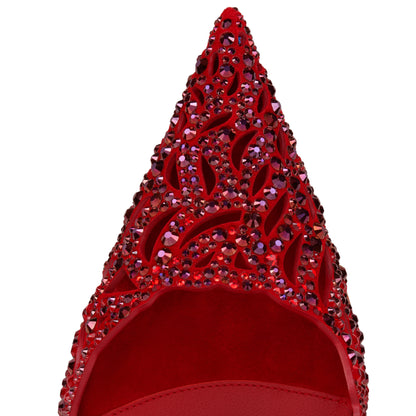 Christian Louboutin Lasera Strass Pump Women Shoes | Color Red