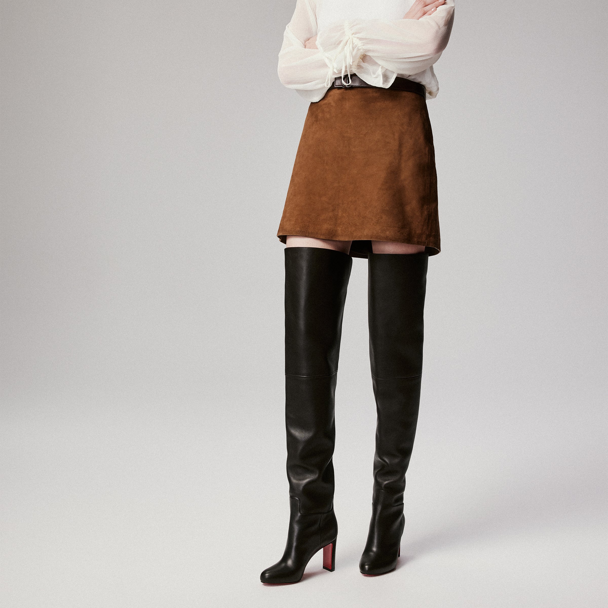 Christian Louboutin Loo Thigh Boot Women Shoes | Color Brown