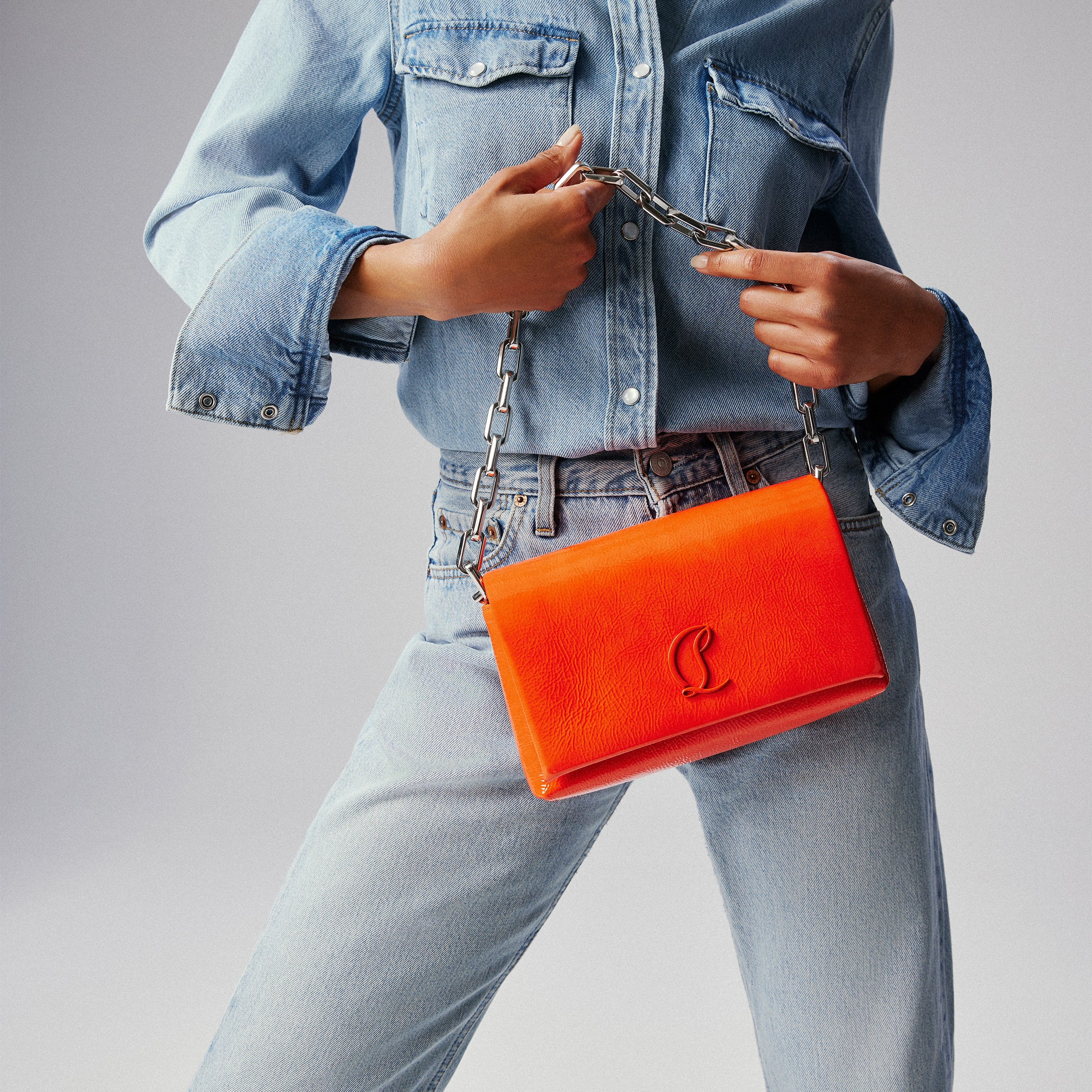 Christian Louboutin Loubi54 Women Bags | Color Orange