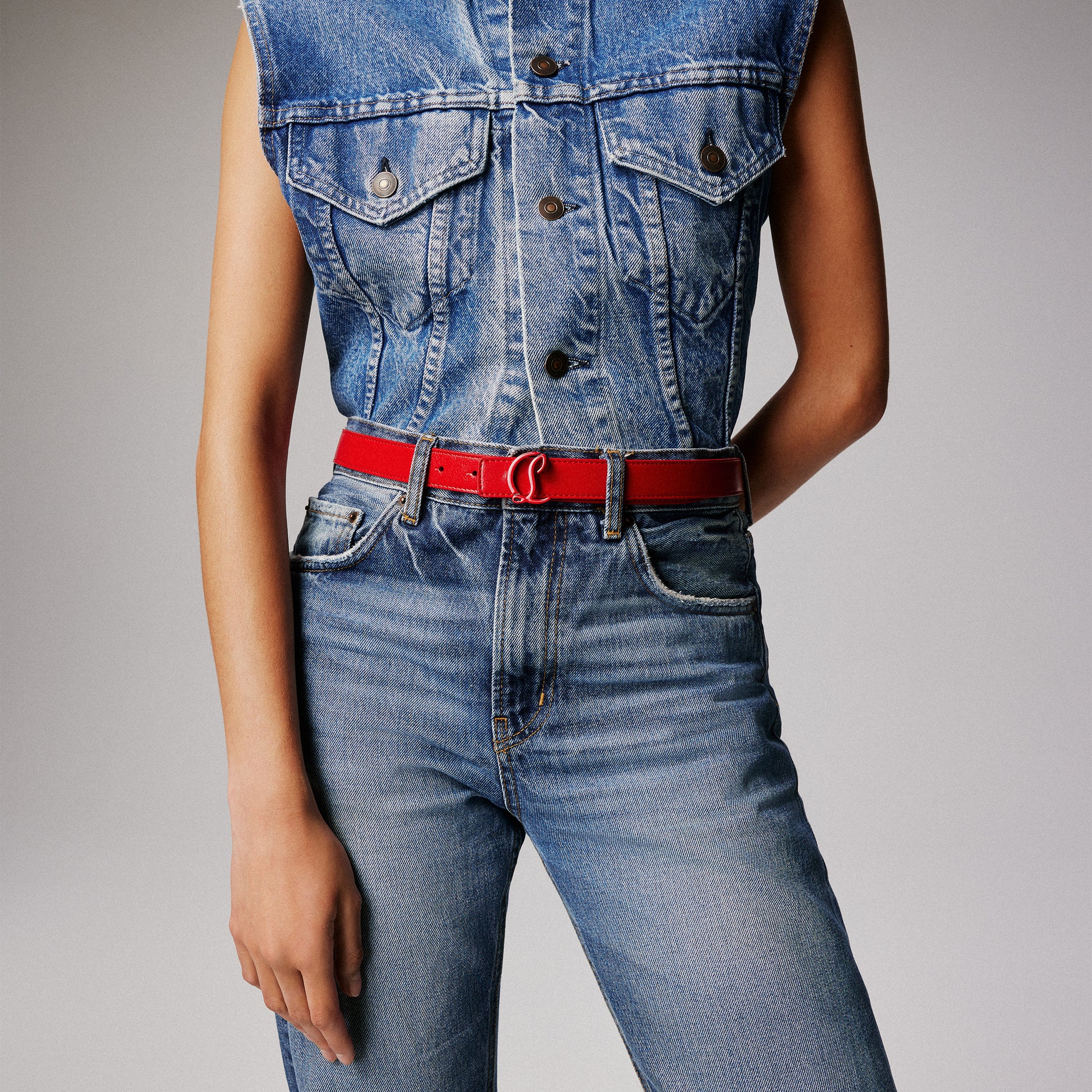 Christian Louboutin Loubi54 Women Belts | Color Red