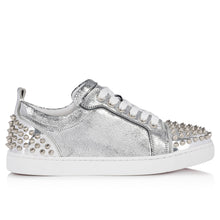 Load image into Gallery viewer, Christian Louboutin Louise Junior Spikes Women Shoes | Color Silver
