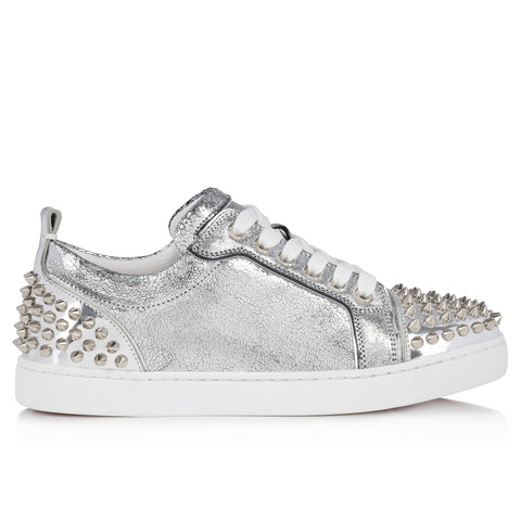 Christian Louboutin Louise Junior Spikes Women Shoes | Color Silver