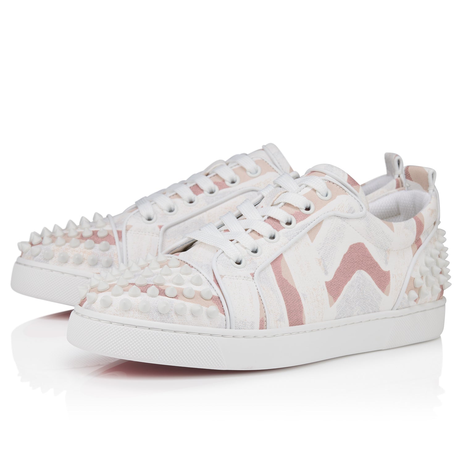 Christian Louboutin Louise Junior Spikes Women Shoes | Color Beige
