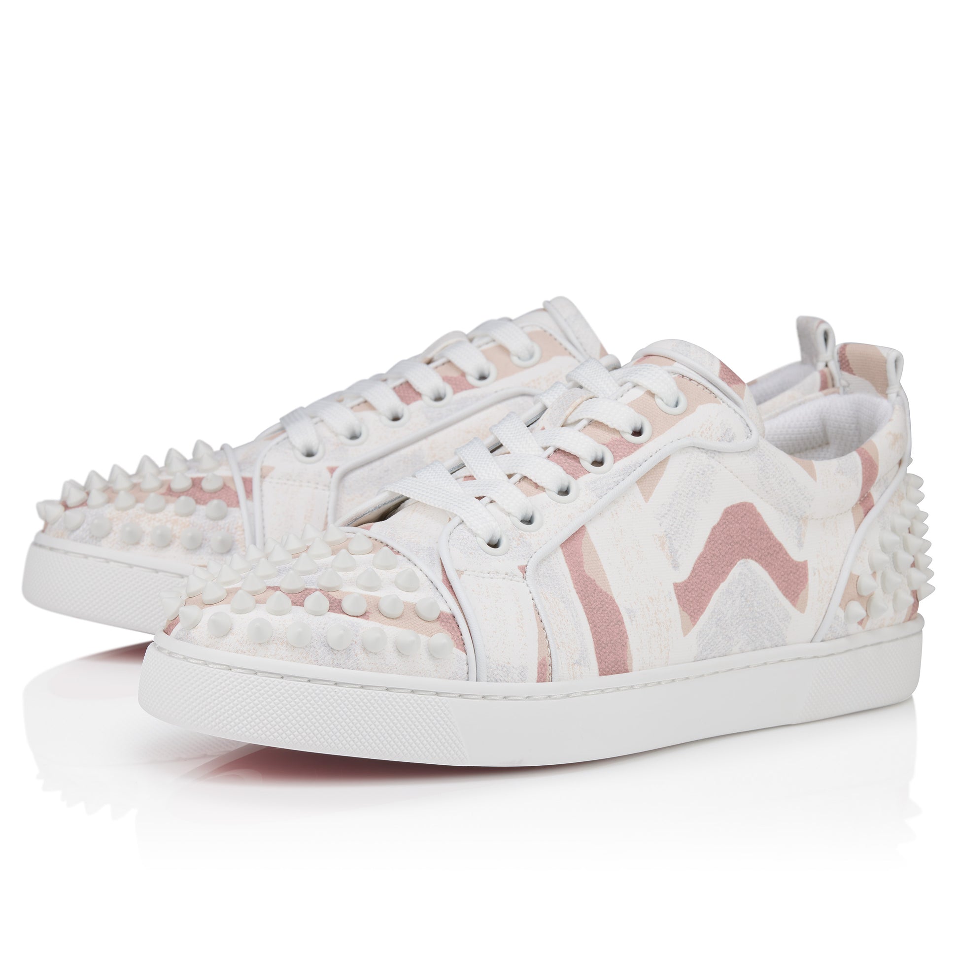 Christian Louboutin Louise Junior Spikes Women Shoes | Color Beige