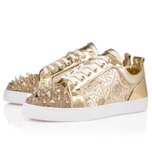 Load image into Gallery viewer, Christian Louboutin Louis Junior P Pik Pik Strass Men Shoes | Color Gold
