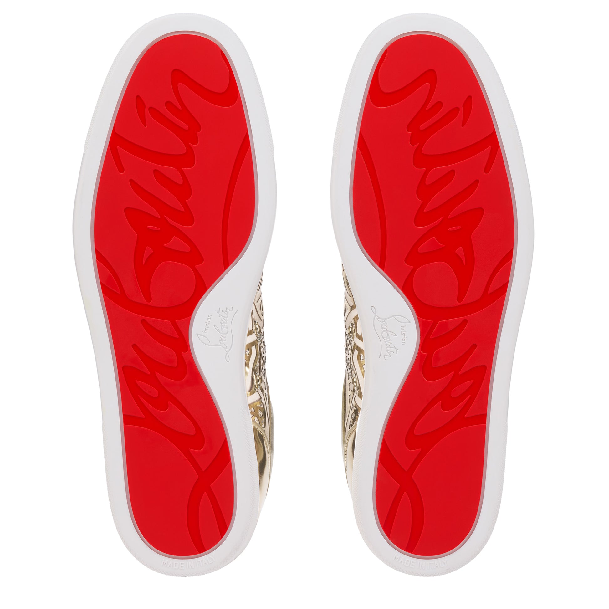 Christian Louboutin Louis Junior P Pik Pik Strass Men Shoes | Color Gold