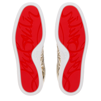 Christian Louboutin Louis Junior P Pik Pik Strass Men Shoes | Color Gold