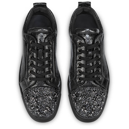 Christian Louboutin Louis Junior P Strass Eternity Men Shoes | Color Black