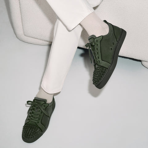 Christian Louboutin Louis Junior Spikes  Men Shoes | Color Green