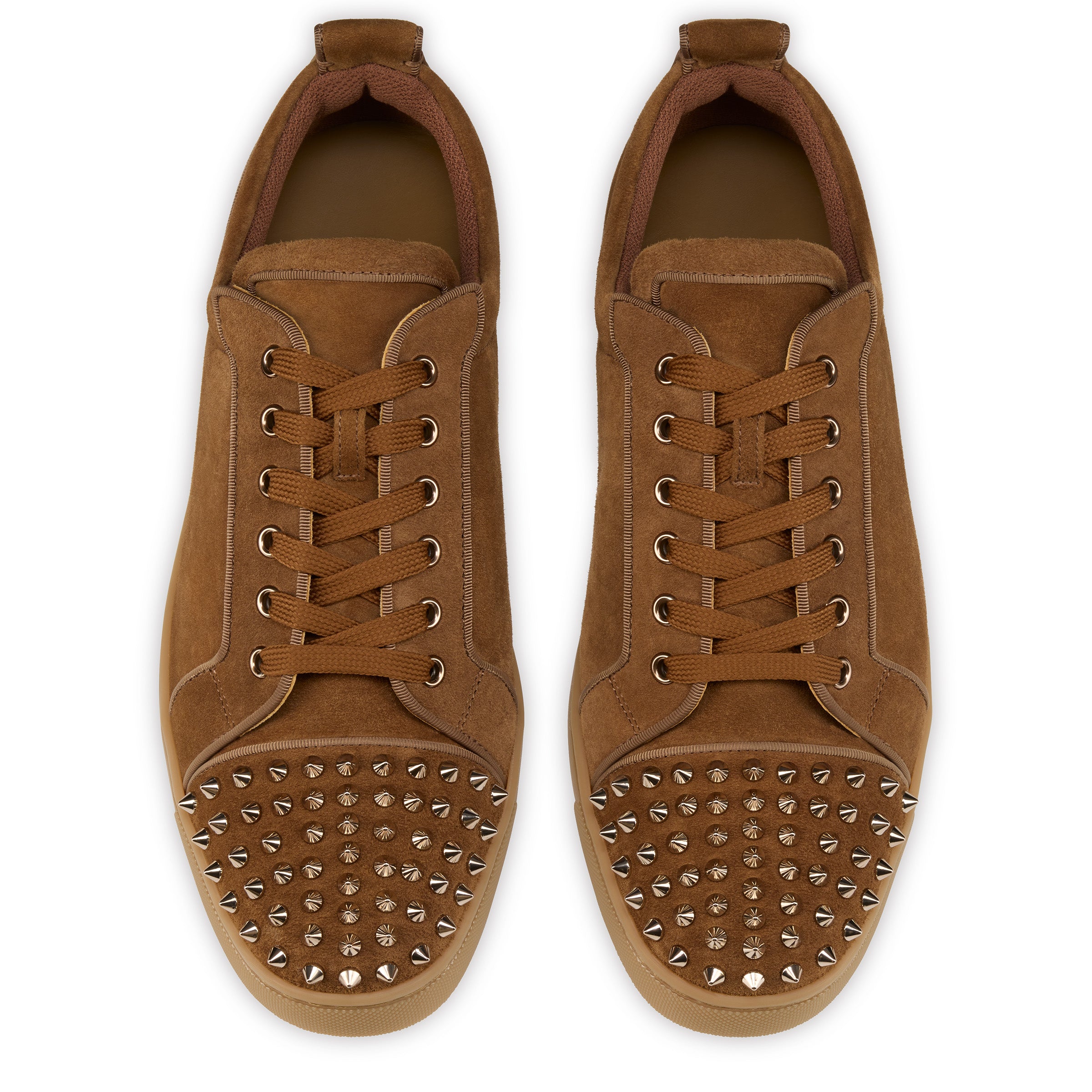 Christian Louboutin Louis Junior Spikes Men Shoes | Color Brown