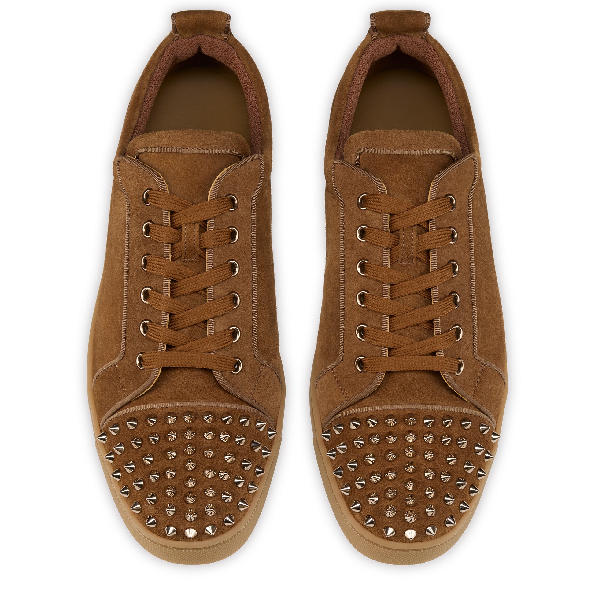 Christian Louboutin Louis Junior Spikes Men Shoes | Color Brown