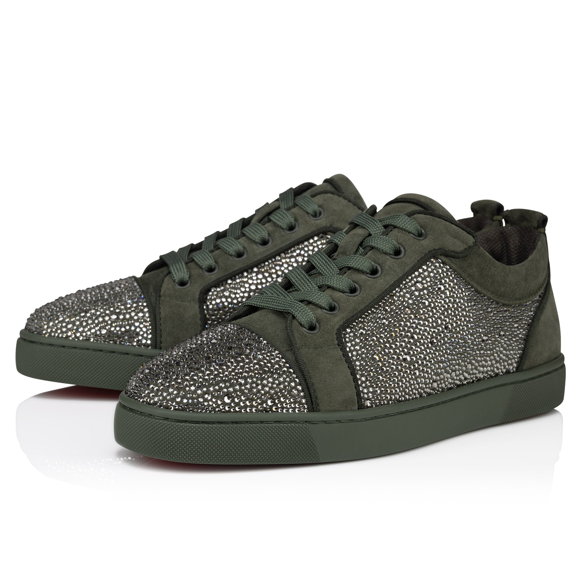 Christian Louboutin Louis Junior Strass Men Shoes | Color Green