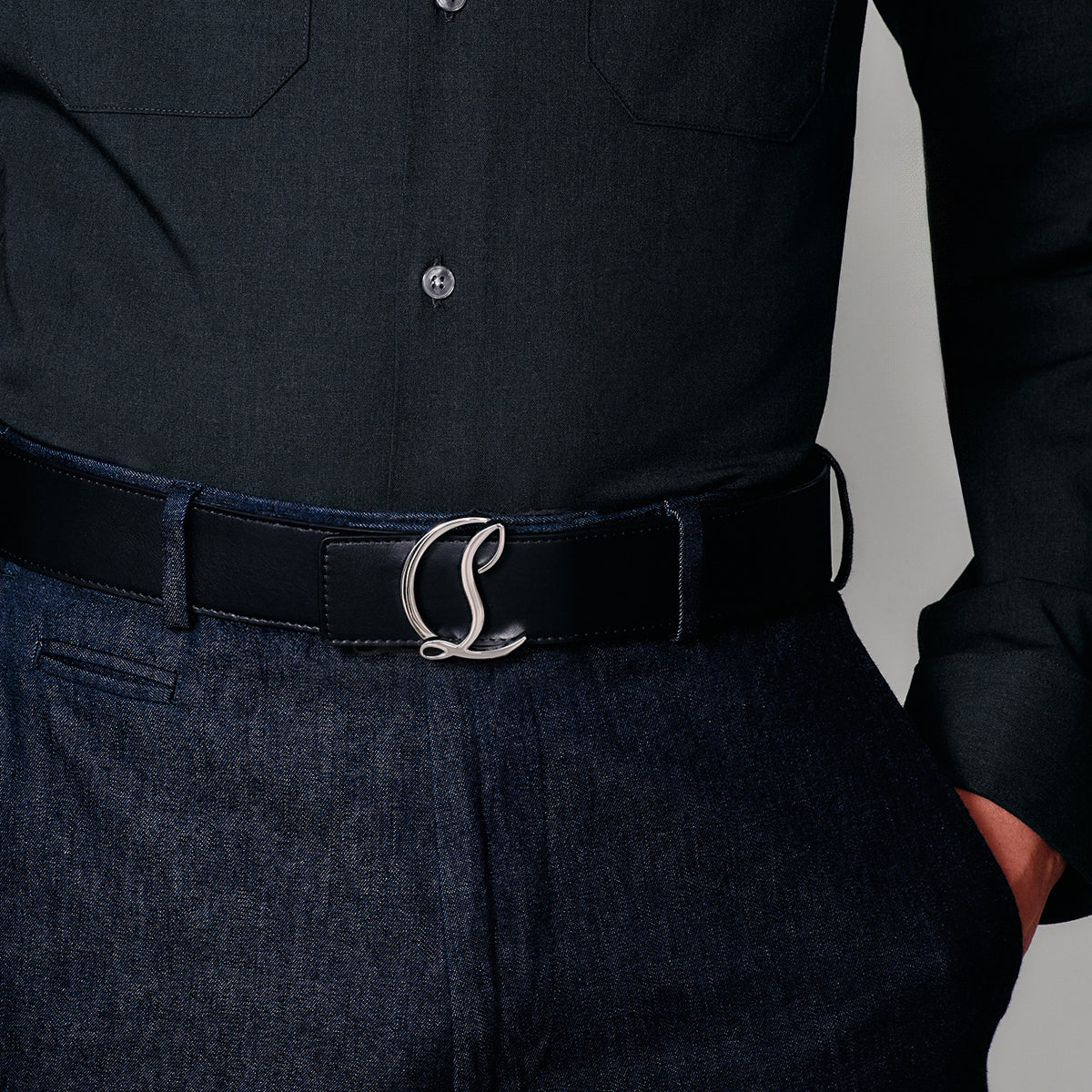 Christian Louboutin M Cl Logo Men Belts | Color Black