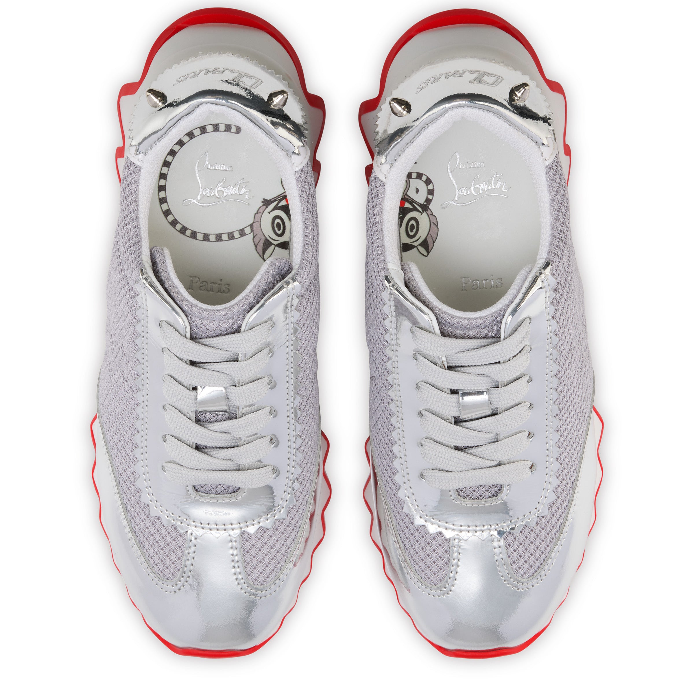Christian Louboutin Mini Shark Kids Unisex Shoes | Color Silver