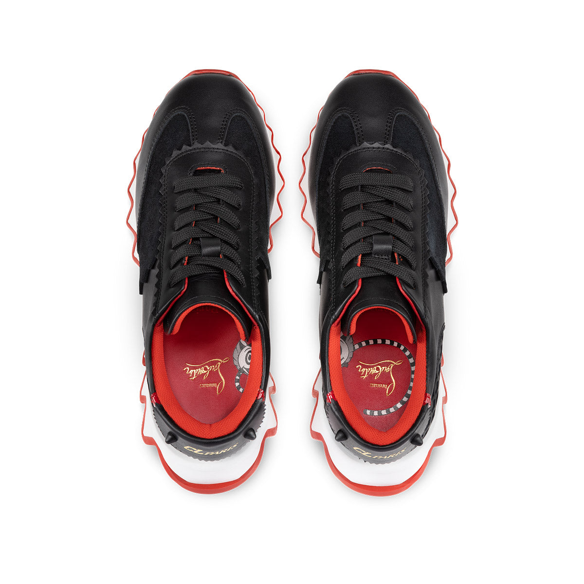 Christian Louboutin Mini Shark Kids Unisex Shoes | Color Black