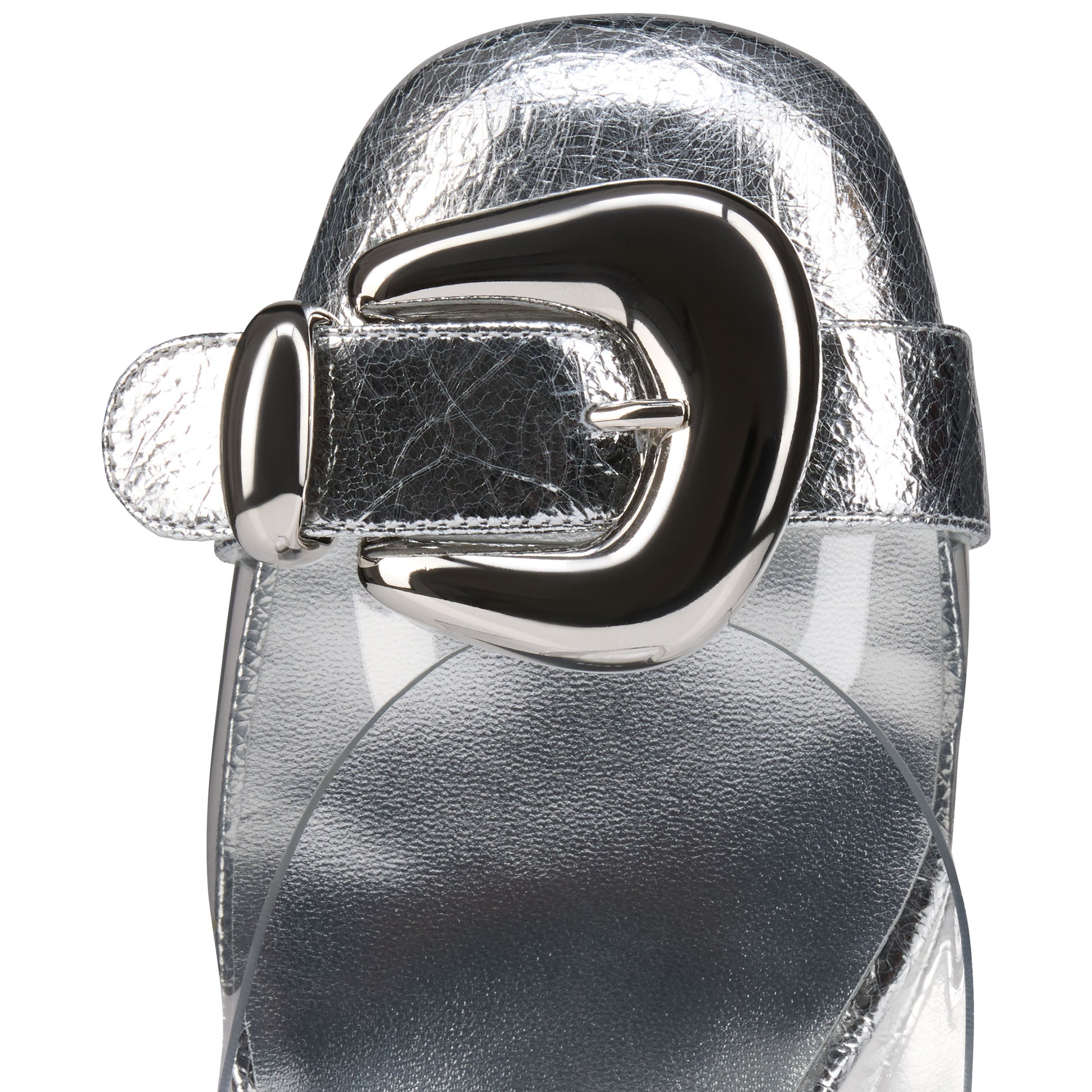 Christian Louboutin Minny Bubble Sling Women Shoes | Color Silver