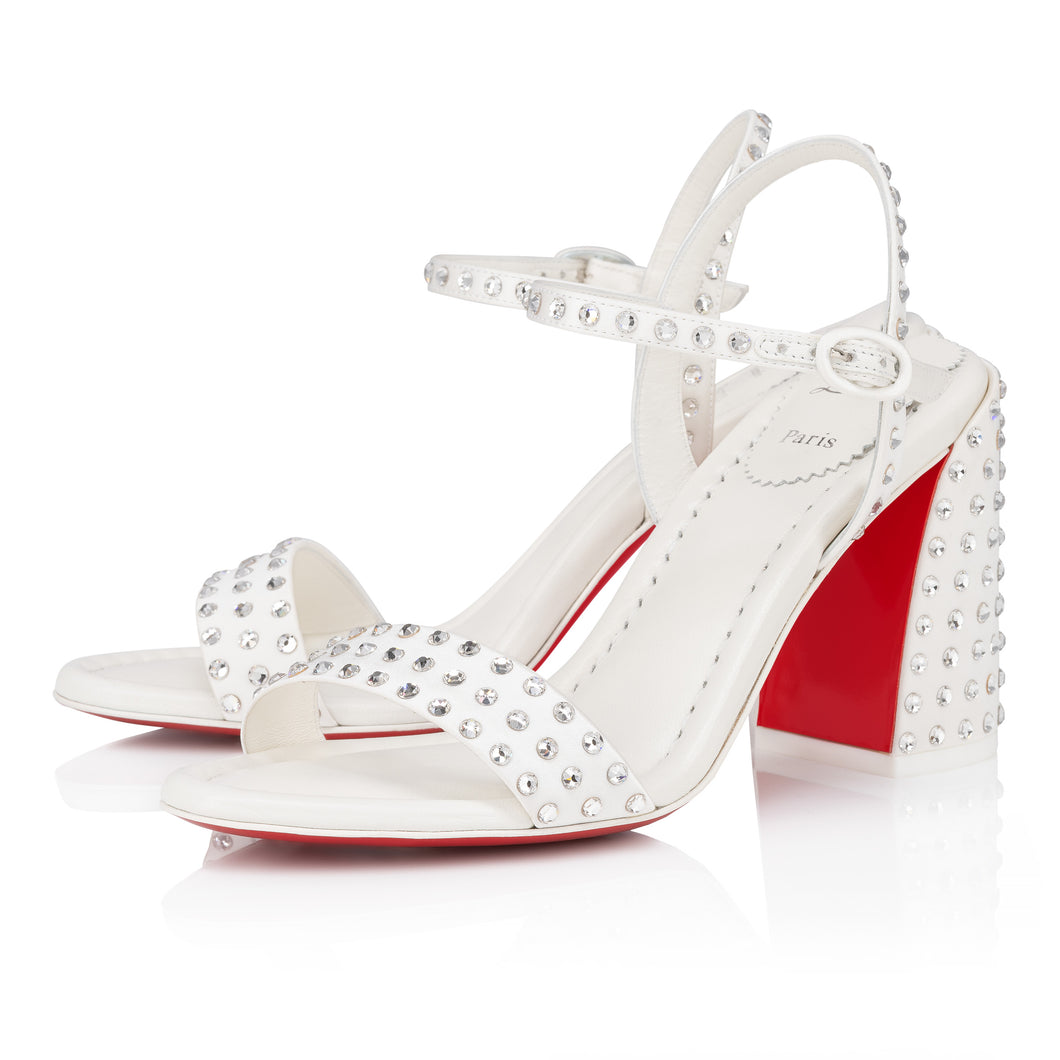 Christian Louboutin Miss Jane Sandal Strass Boum Women Shoes | Color White