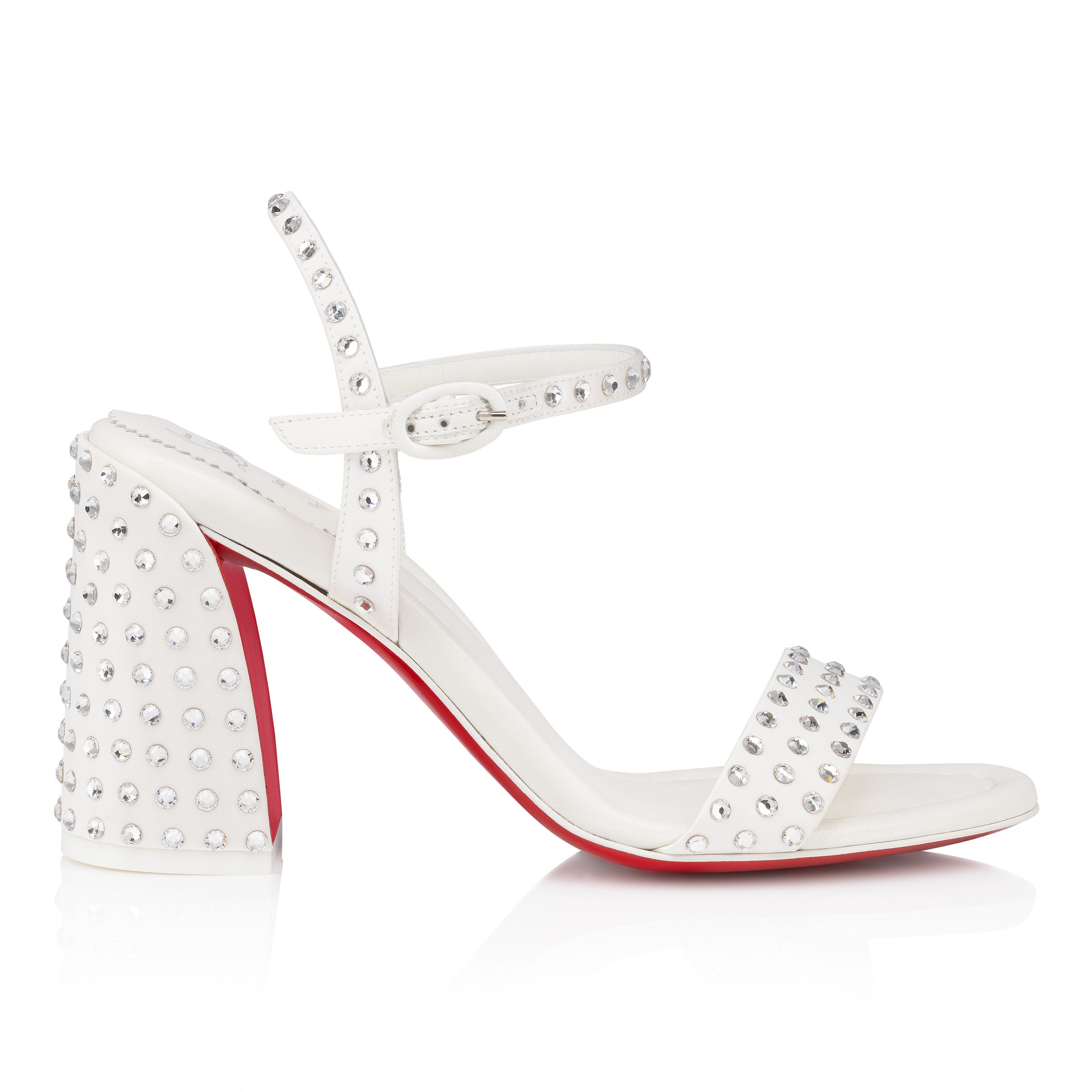 Christian Louboutin Miss Jane Sandal Strass Boum Women Shoes | Color White