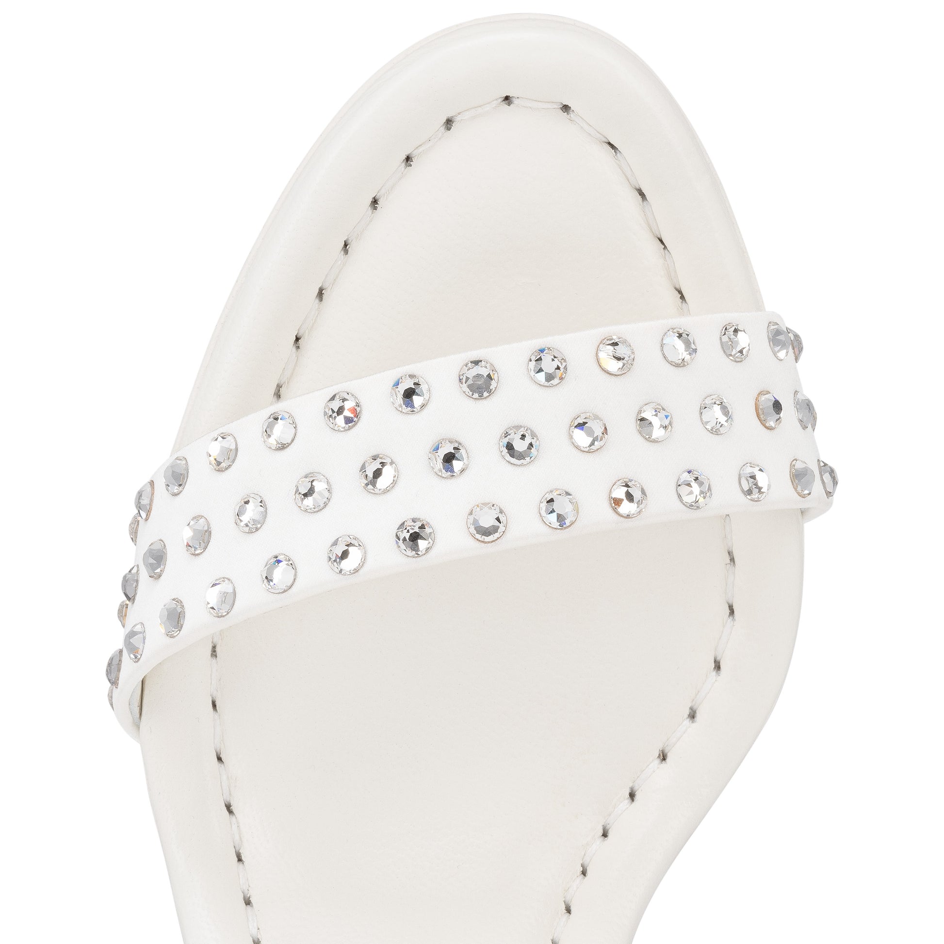 Christian Louboutin Miss Jane Sandal Strass Boum Women Shoes | Color White