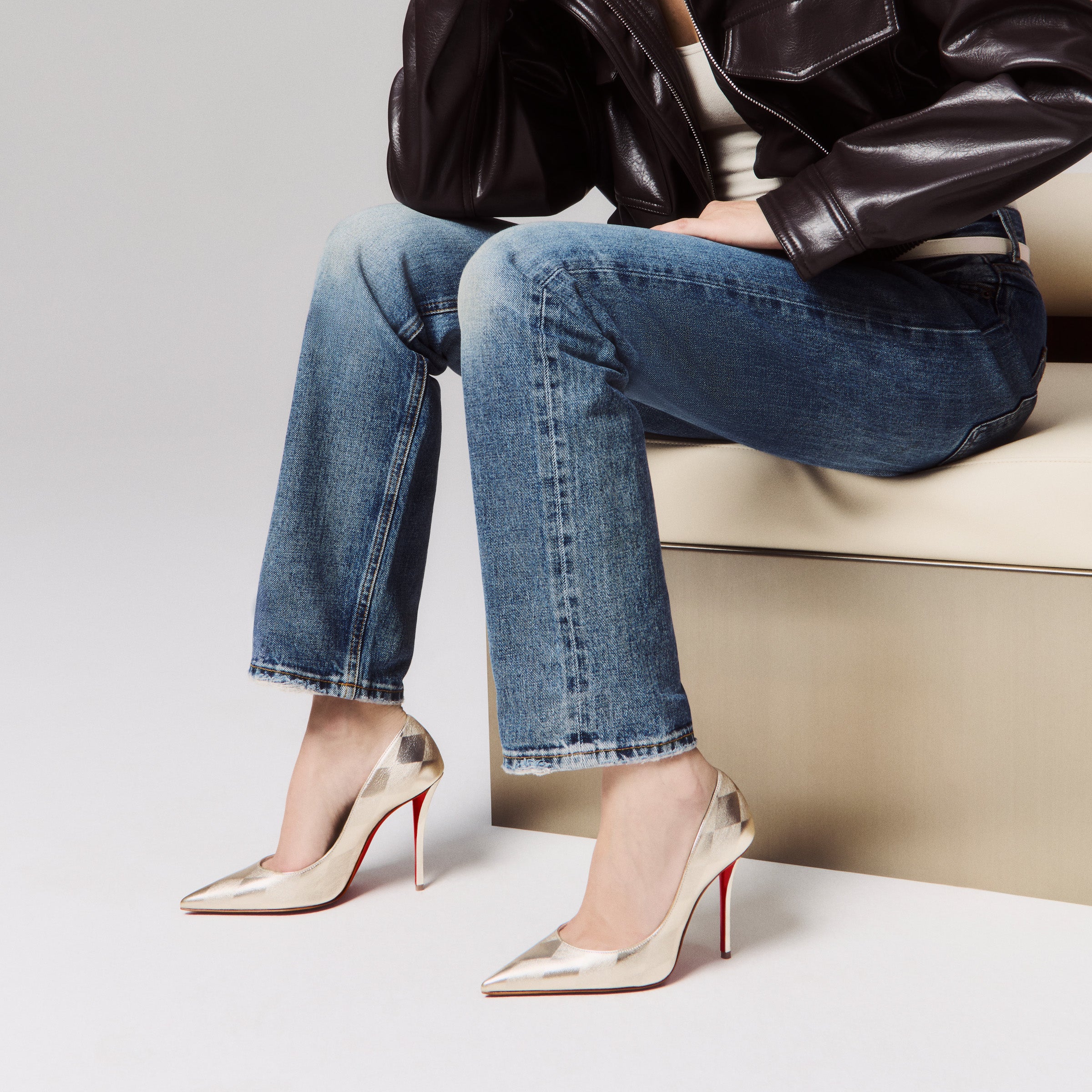 Christian Louboutin Miss Z Women Shoes | Color Gold