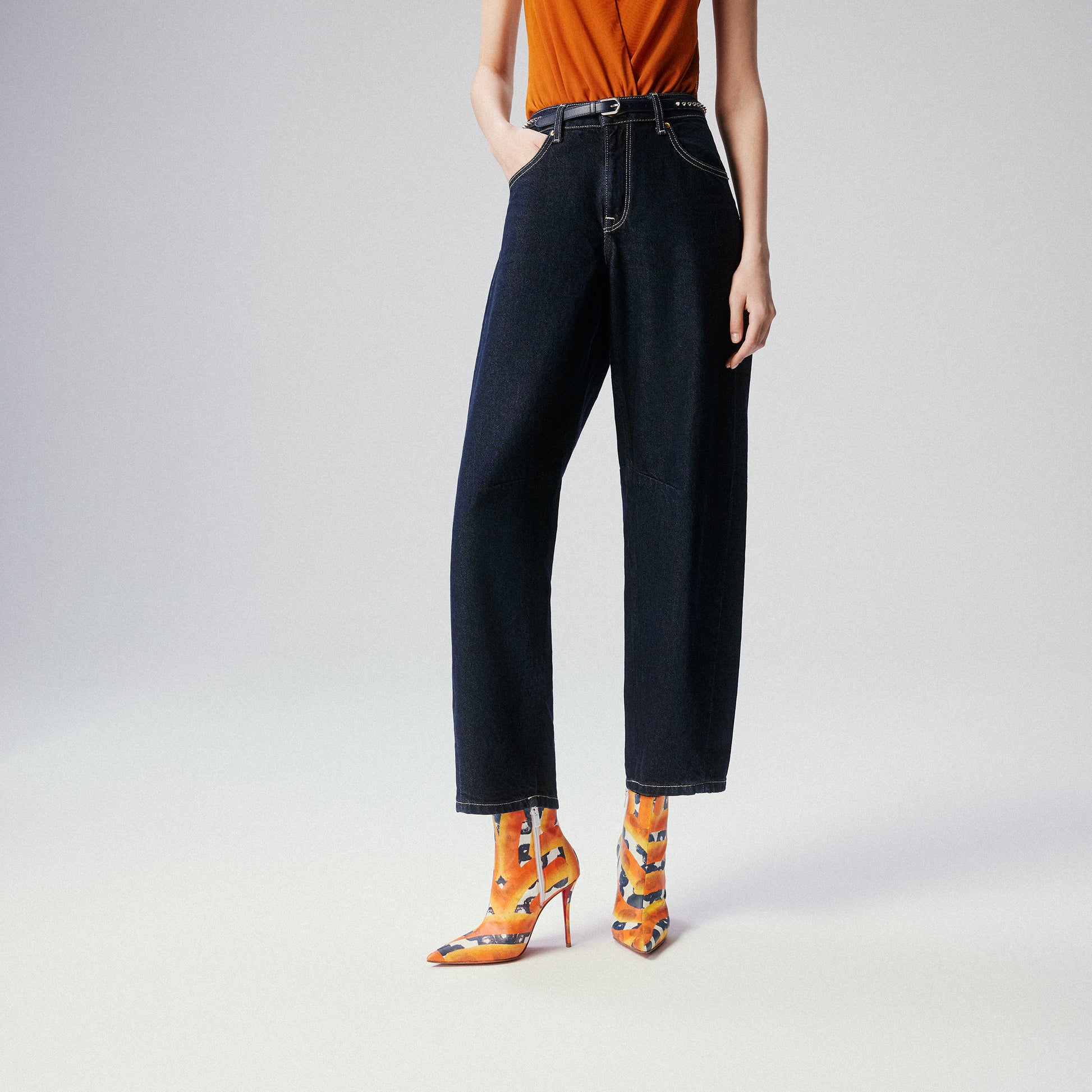 Christian Louboutin Miss Z Booty Women Shoes | Color Orange