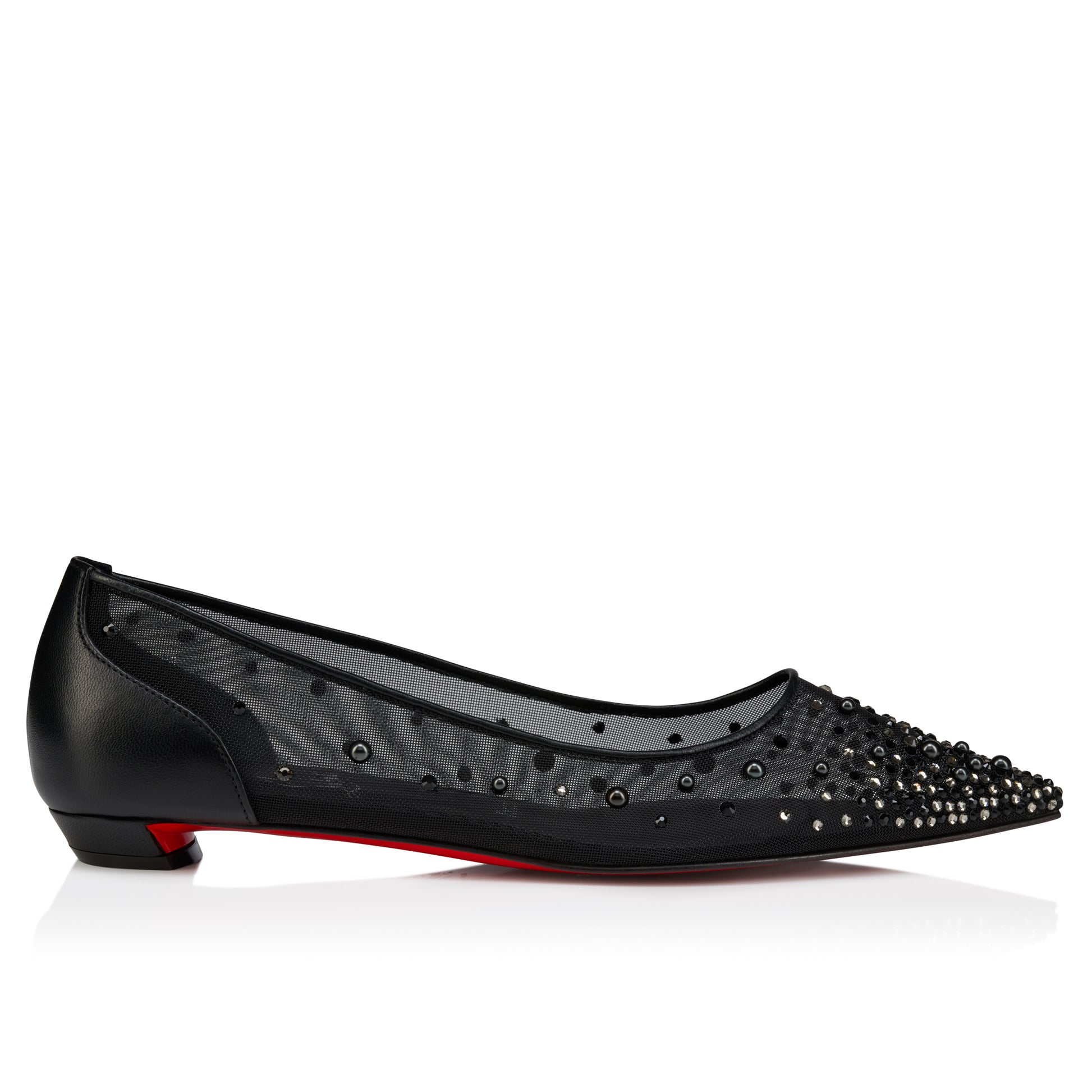Christian Louboutin Miss Z Degrastrassina Perla Women Shoes | Color Black