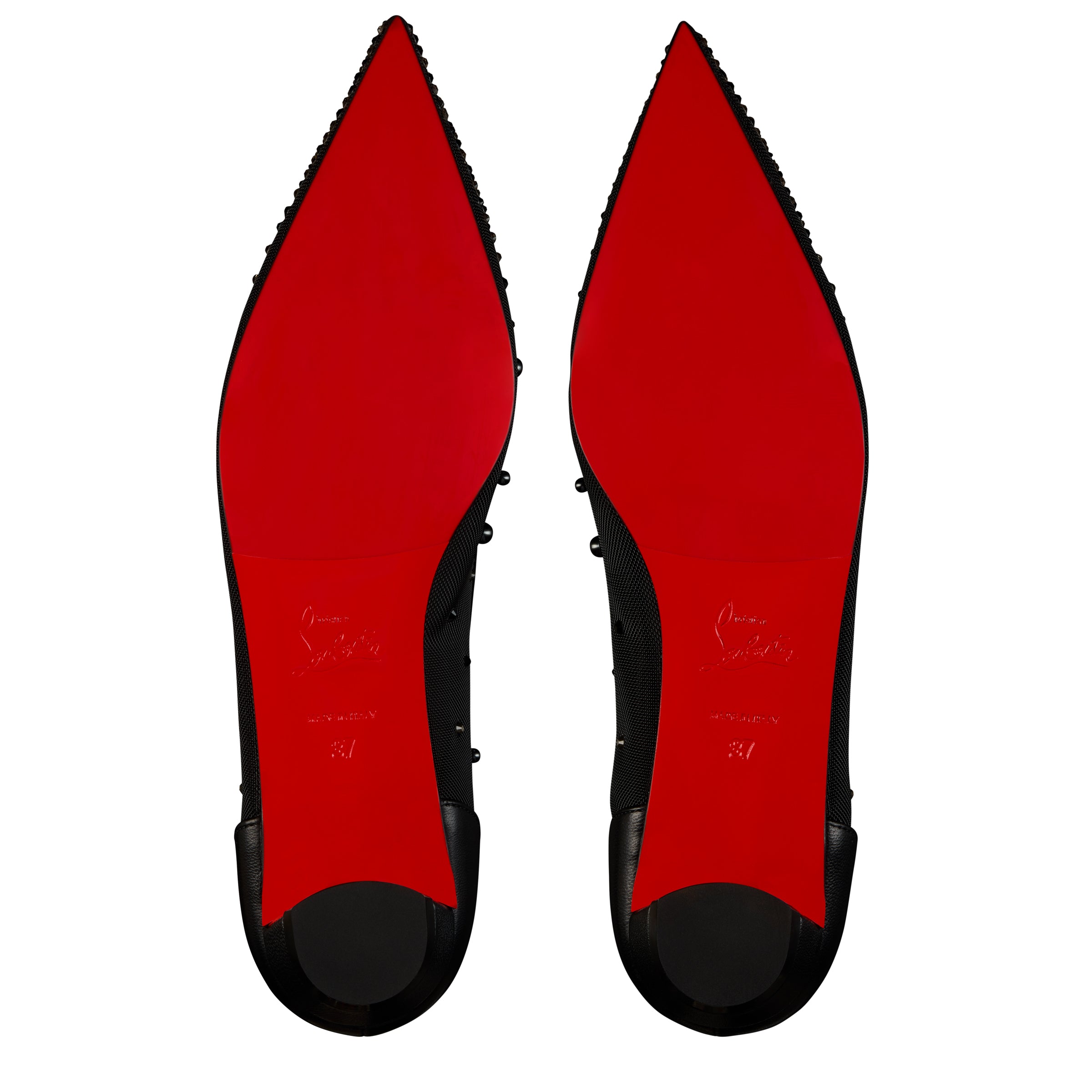 Christian Louboutin Miss Z Degrastrassina Perla Women Shoes | Color Black